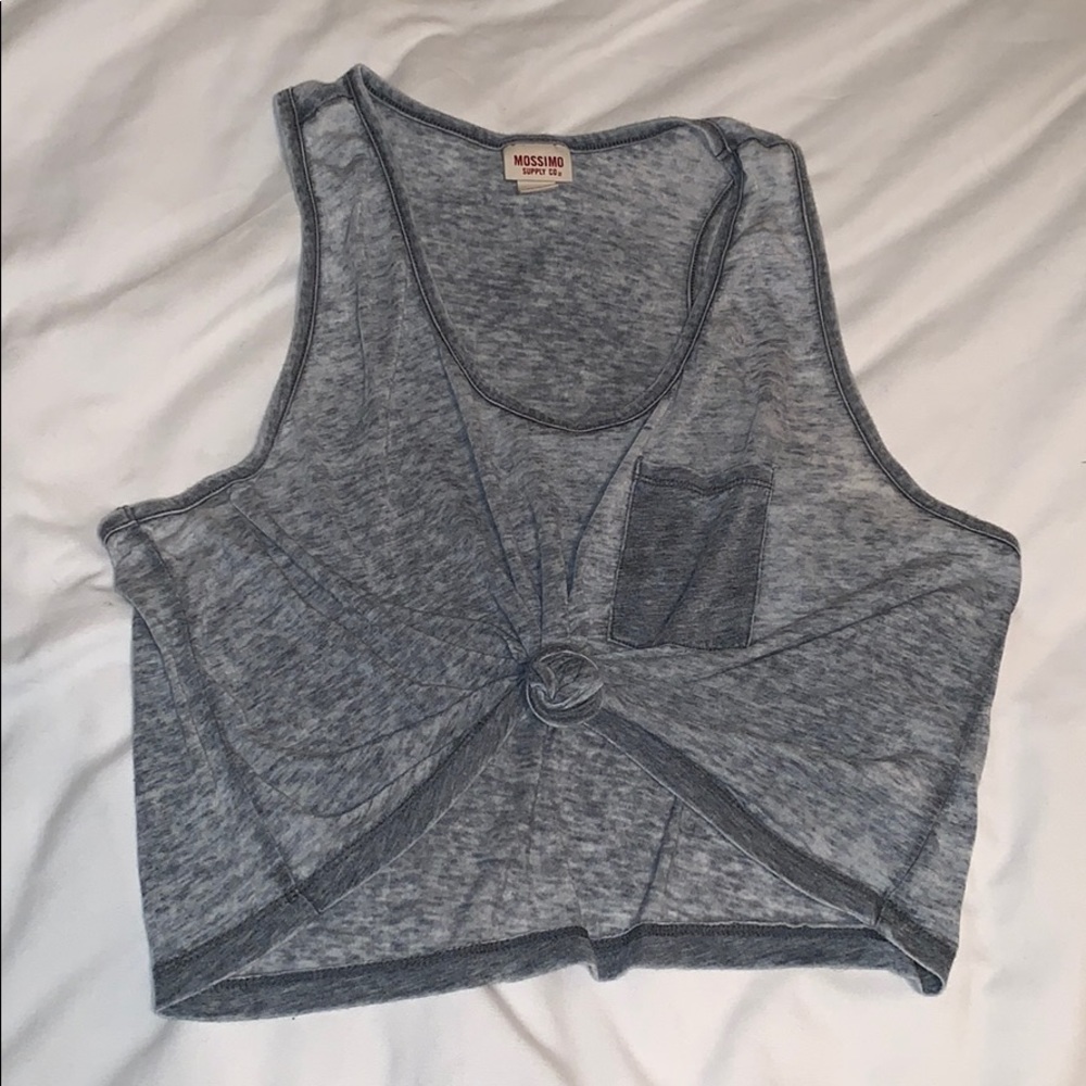 Basic oversized crop top wit pocket